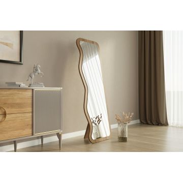 Oglinda decorativa, Siam, Asel, 50x160x2.2 cm, MDF , Maro
