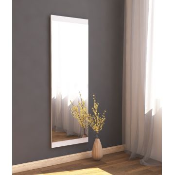 Oglinda decorativa, Siam, Azus, 40x120x2.2 cm, MDF , Alb
