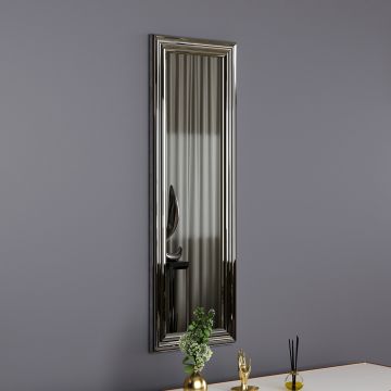 Oglinda decorativa, Siam, Boss, 30x90x3 cm, MDF , Argintiu