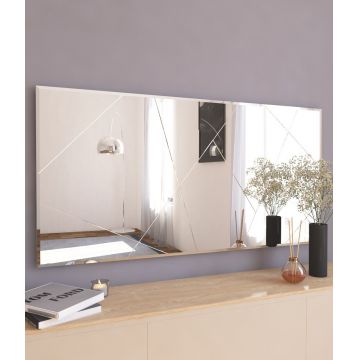 Oglinda decorativa, Siam, Eilish, 60x120x2.2 cm, MDF , Alb
