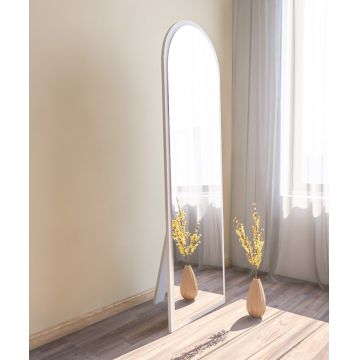 Oglinda decorativa, Siam, Emma, 50x160x2.2 cm, MDF , Alb