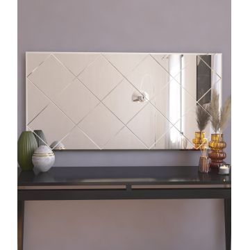 Oglinda decorativa, Siam, Mofo, 60x120x2.2 cm, MDF , Alb