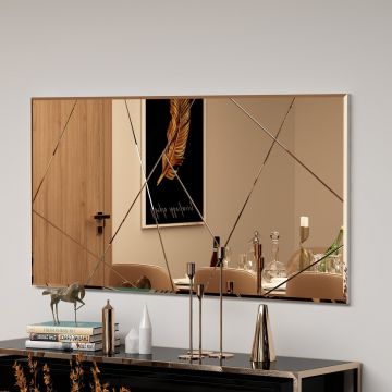 Oglinda decorativa, Siam, Orezo, 60x120x2.2 cm, MDF , Bronz