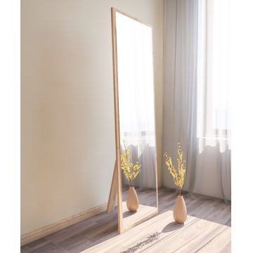 Oglinda decorativa, Siam, Tessa, 50x160x2.2 cm, MDF , Natural