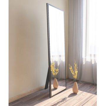 Oglinda decorativa, Siam, Tessa, 50x160x2.2 cm, MDF , Negru