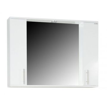 Oglinda seria 020, front MDF, alb, 100x71 cm