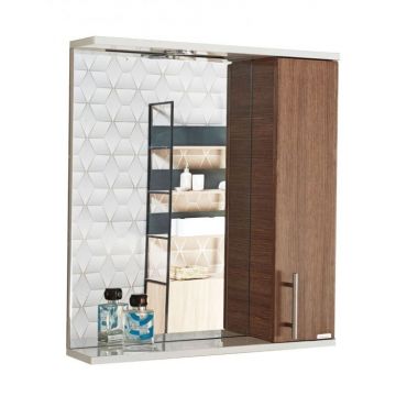 Oglinda seria 020, front MDF, bambus, 65x71 cm