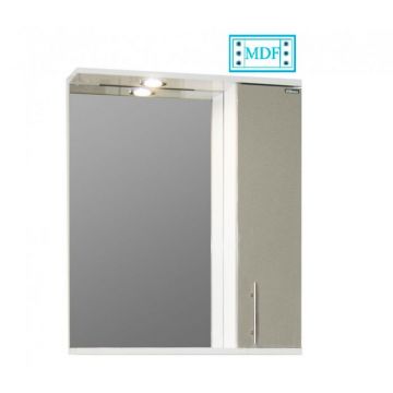 Oglinda seria 020, front MDF, taupe, 60x71 cm