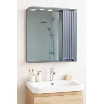 Oglinda Seria 033, front  MDF, antracit, 60x71 cm