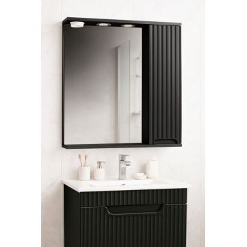 Oglinda seria 033, front MDF, negru, 60 cm